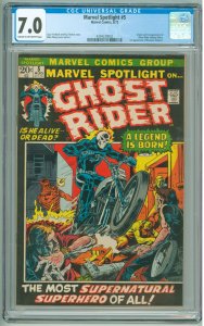 Marvel Spotlight #5 (1972) CGC 7.0! 1st Appearance of Ghost Rider!