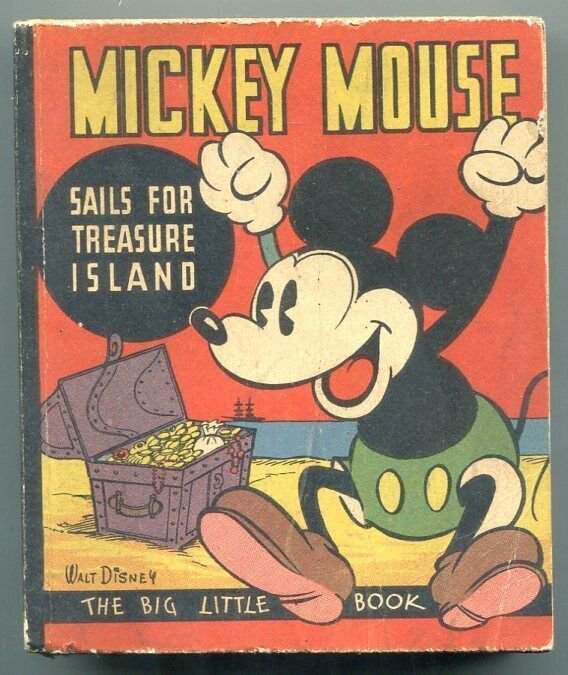 Mickey Mouse Sails For Treasure Island PREMIUM Big Little Book BLB 1935 FN
