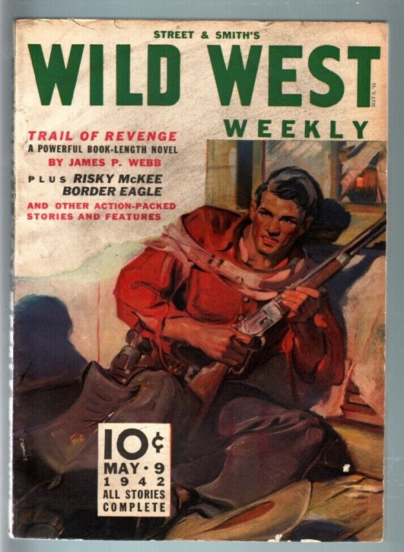 WILD WEST WEEKLY 5/9/1942-WESTERN PULP-BORDER EAGLE FN