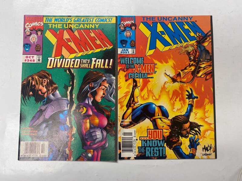 4 Uncanny X-Men MARVEL comic books #306 307 348 351 55 KM15