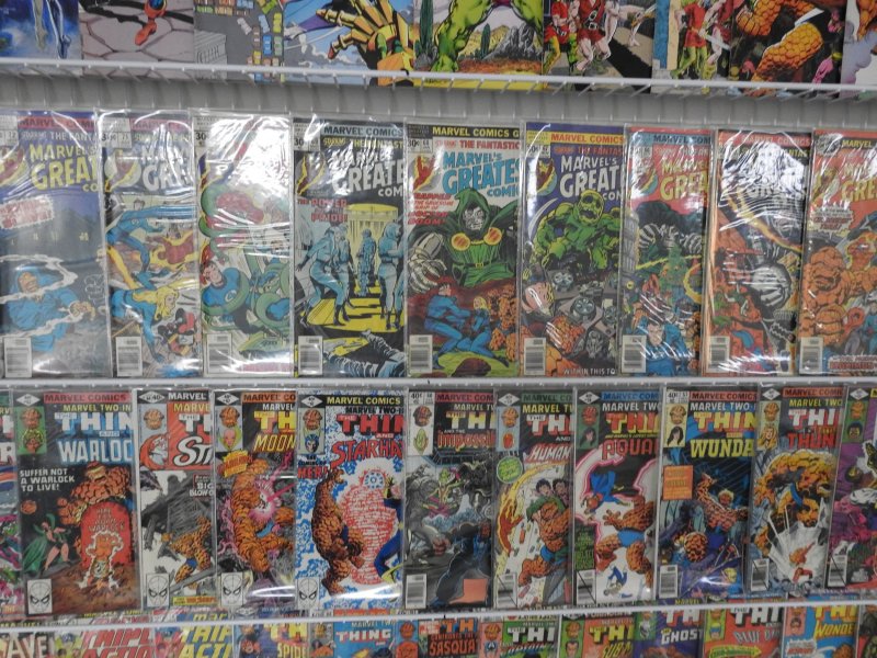 Huge Lot 180+ Comics W/ Marvel Two-In-One, Marvel Triple Action, +More! Avg FN+!