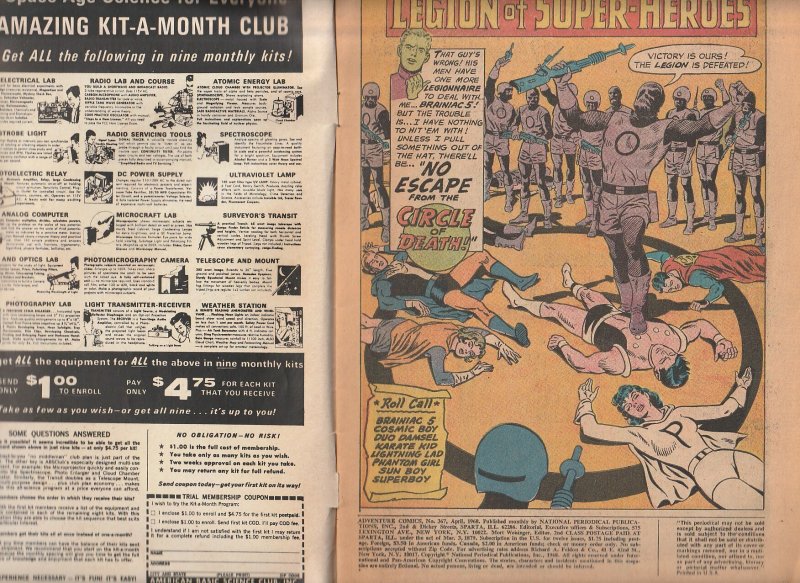 Adventure Comics #367 (1968)  1st Dark Circle ?