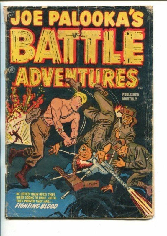 JOE PALOOKA'S BATTLE ADVENTURES  #70-1952-COMMIES-KOREAN WAR STORIES-good+