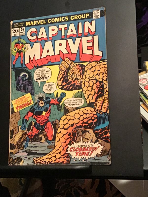 Captain Marvel #26 (1973) Second Thanos key! Jim Starlin art! VG+