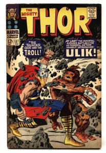Thor #137 comic book 1966 comic book- Jack Kirby First ULIK VG