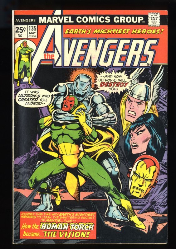 Avengers #135 FN/VF 7.0 Ultron!