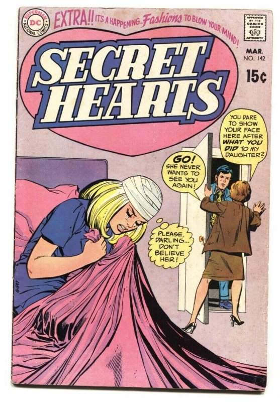 Secret Hearts #142 1969-DC Romance-Head Injury cover