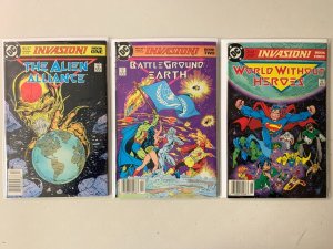 Invasion set #1-3 newsstand 3 diff 8.0 (1988)