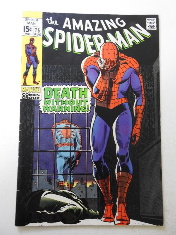 The Amazing Spider-Man #75 (1969) VG+ Condition stain bc