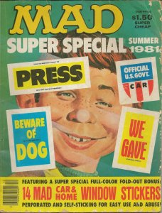 ORIGINAL Vintage Summer 1981 Mad Magazine Super Special