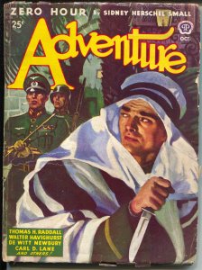 Adventure 10/1943-Nazi cover-Maurice Bower-WWII pulp stories-G