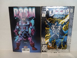 DOOM #1: ONESHOT 2024 GEORGE PEREZ VARIANT + DOOM 2099 #1 - FREE SHIPPING