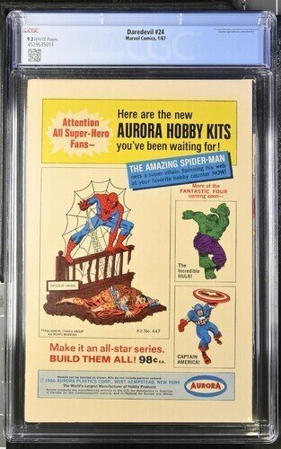 Daredevil #24 1967 Marvel Comics CGC 9.2 White Pages