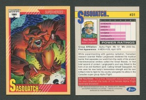 1991 Marvel Comics II  Card  #31 ( Sasquatch )  MINT