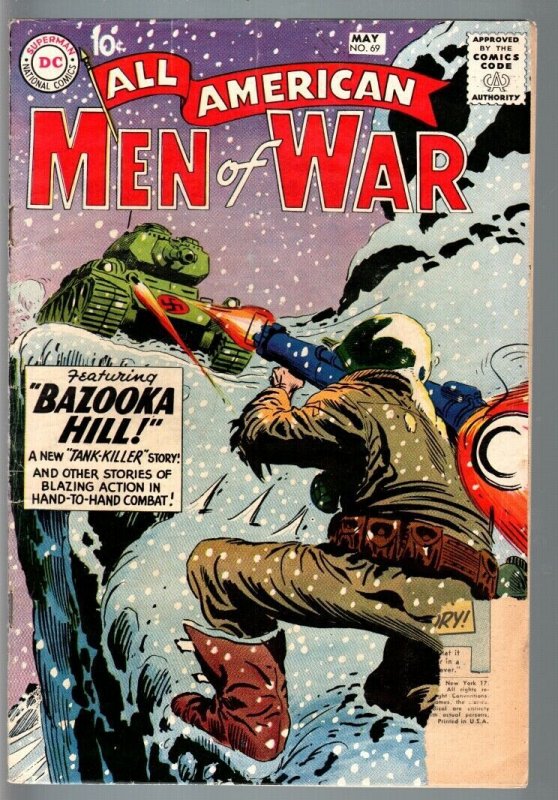 ALL AMERICAN MEN OF WAR #69-1959-WWII-DC-SILVER AGE G