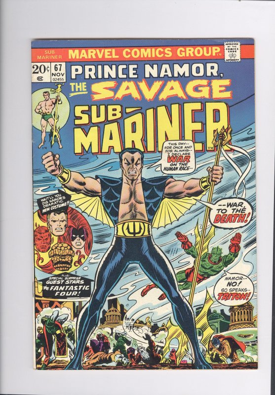 Sub-Mariner # 67   VF+   (1973)  High Grade