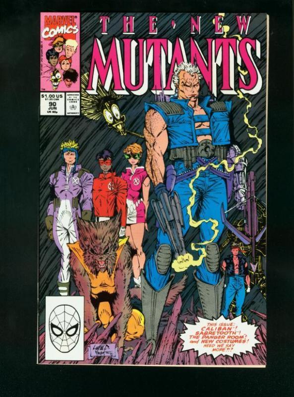 THE NEW MUTANTS #90 1990-ROB LIEFELD-SABRETOOTH-CABLE VF/NM