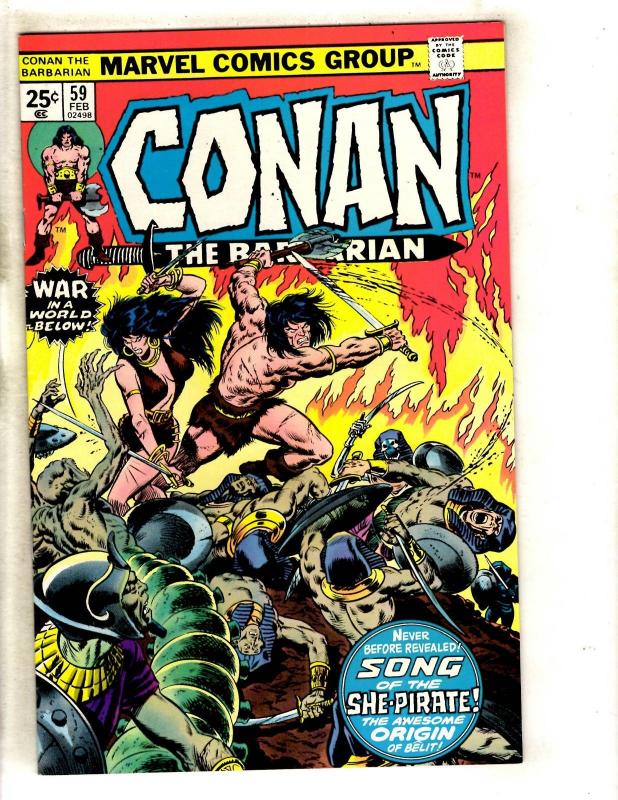 Lot Of 8 Conan The Barbarian Marvel Comic Books # 58 59 91 95 97 99 100 113 FM10