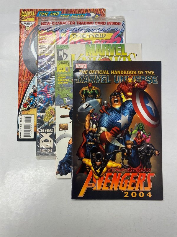 4 MARVEL comic books New Warriors #50 3 Marvel Knights #4 Avengers 2004 48 KM11