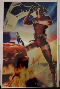 Deadpool Back To The Future Metal *PRINT* signed by Marat Mychaels with COA
