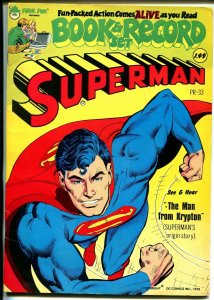 Superman Book & Record Set #PR33 1978-DC-Superman comic with record-FN