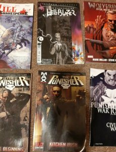 LOT OF 7 MARVEL mostly THE PUNISHER COMIC ok used shape