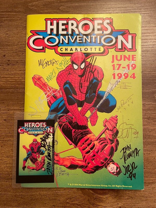 Heroes Con 1994 Program Signed 10X Romita Sr & Jr Mignola Nodell Pruett +++ J999 