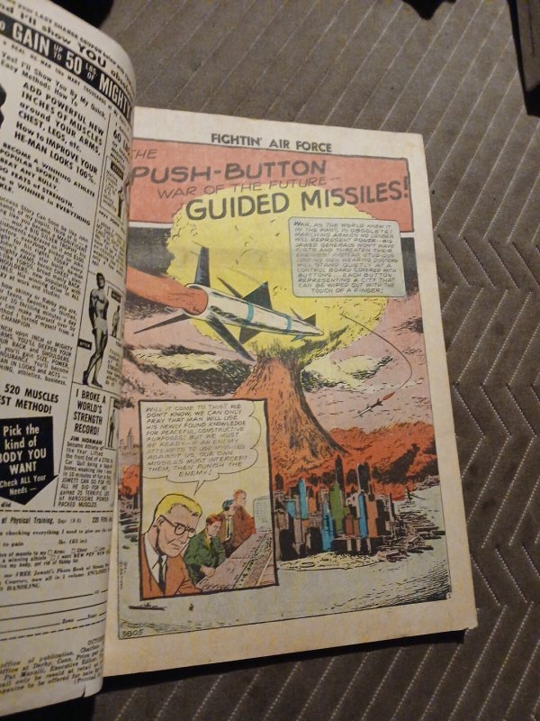Fightin Air Force 12 Charlton 100 Page Giant 1958 Maurice Whitman Art Atomic Bmb