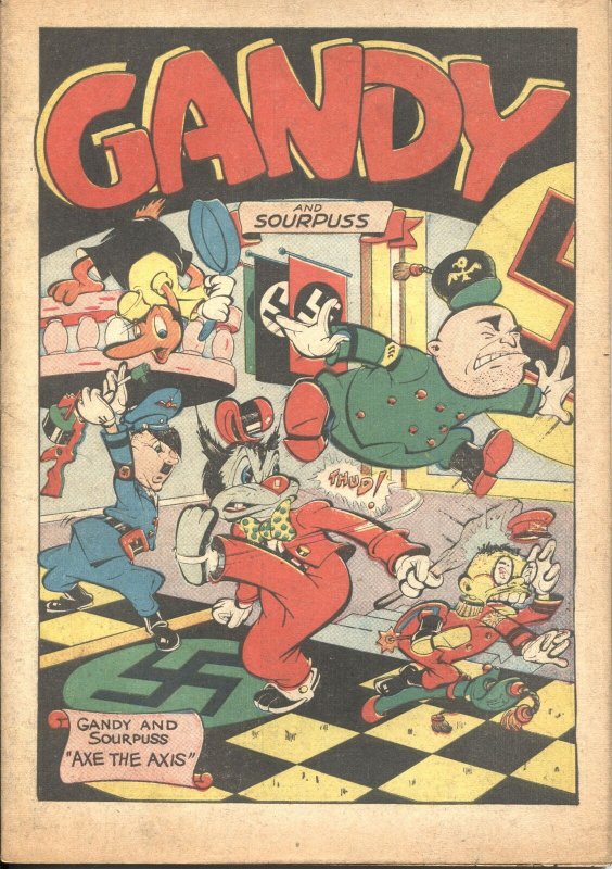 TERRY-TOONS #7--1943--TIMELY--HITLER--MUSSOLINI--HIROHITO--HISTORIC  WW II ISSUE