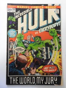 The Incredible Hulk #153 (1972) GD/VG Condition see description