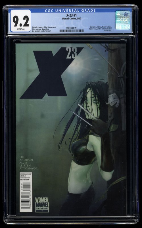 X-23 One-Shot (2010) #1 CGC NM- 9.2 White Pages Women of Marvel!