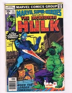 Marvel Super Heroes #71 FN Marvel Comics Comic Book Hulk 1967 DE36