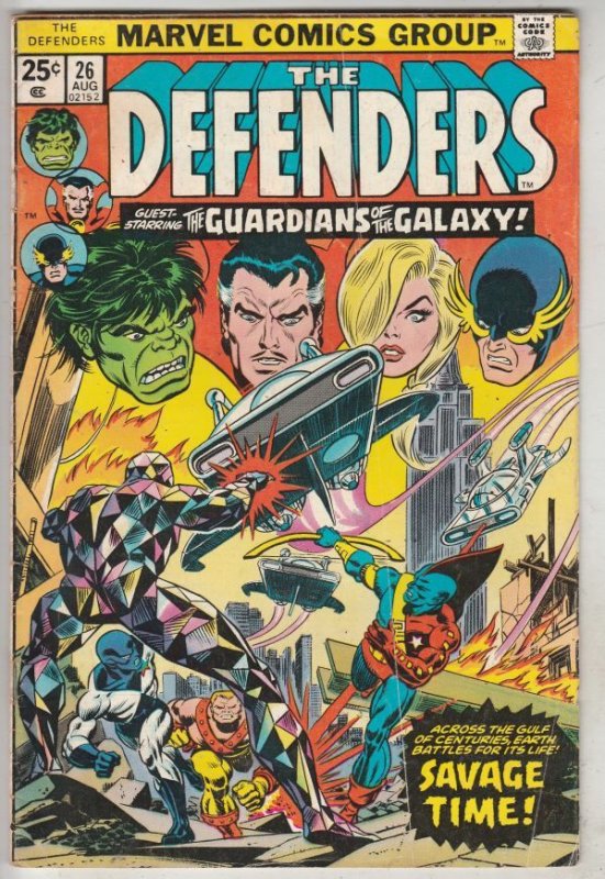 Defenders, The #26 (Aug-74) FN+ Mid-High-Grade Hulk, Dr. Strange, Valkyrie, N...