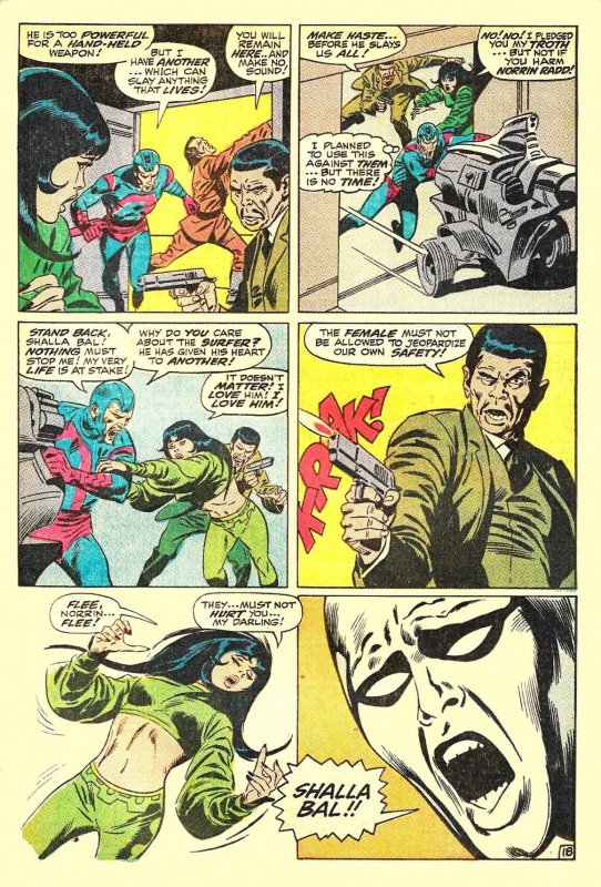 SILVER SURFER #11 (Dec1969) 8.0 VF  John Buscema! Shalla Bal! Drama & Angst!