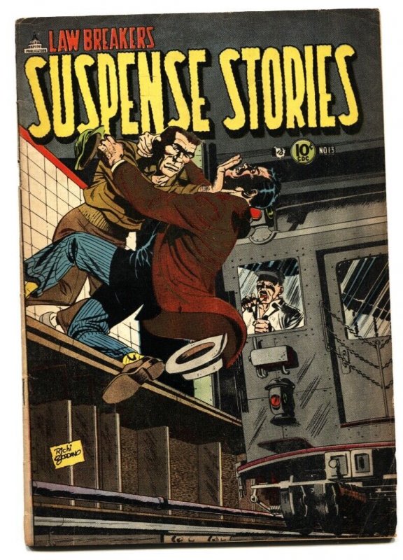 LAWBREAKERS SUSPENSE STORIES #13-1953-CHARLTON-DICK GIORDANO-Subway Murder