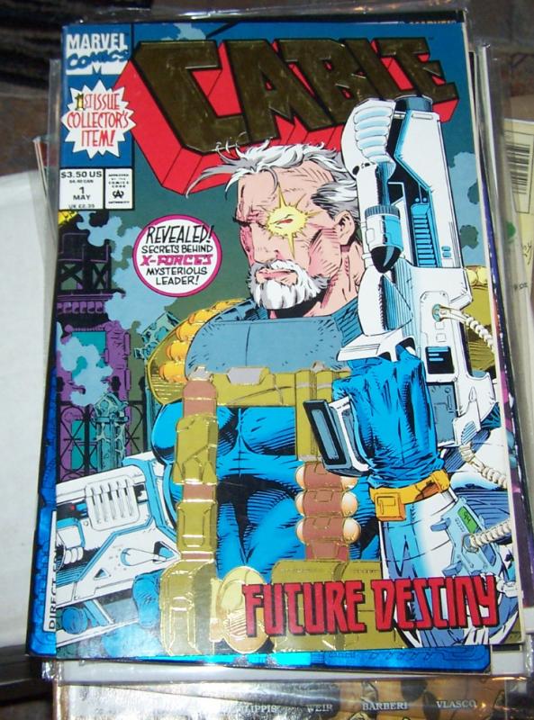 Cable #1 1993 Marvel -MEN  mutant  FUTURE NATE SUMMERS  GOLD FOIL COVER WEAPON X 