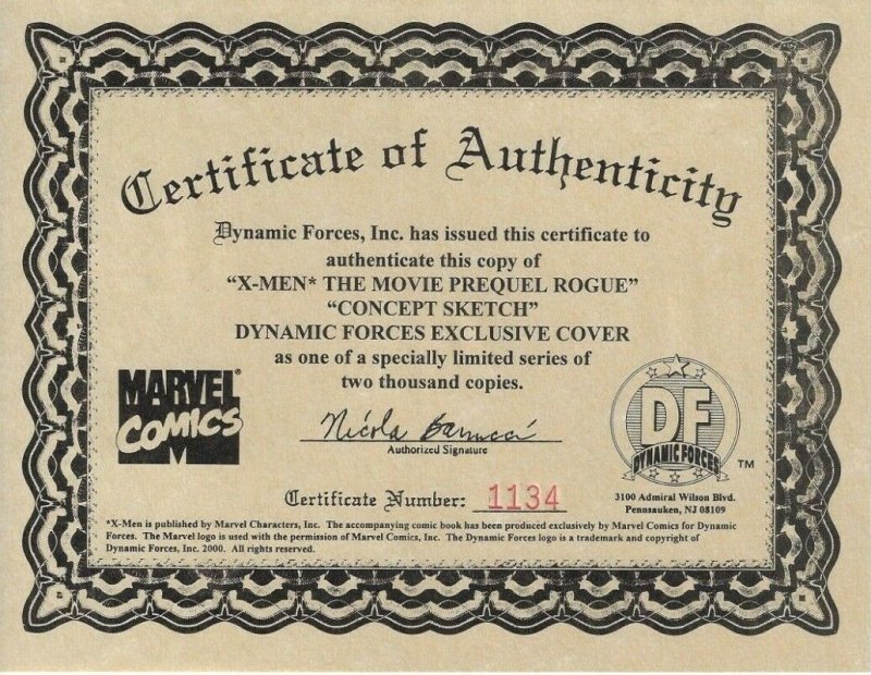 X-MEN THE MOVIE ROGUE PREQUEL DORIAN DF EXCLUSIVE VARIANT MARVEL 2000 EB178