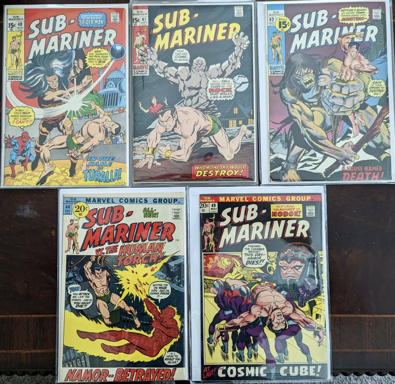 Sub-Mariner HIGH GRADE LOT. #40, 41, 42, 44 and #49.