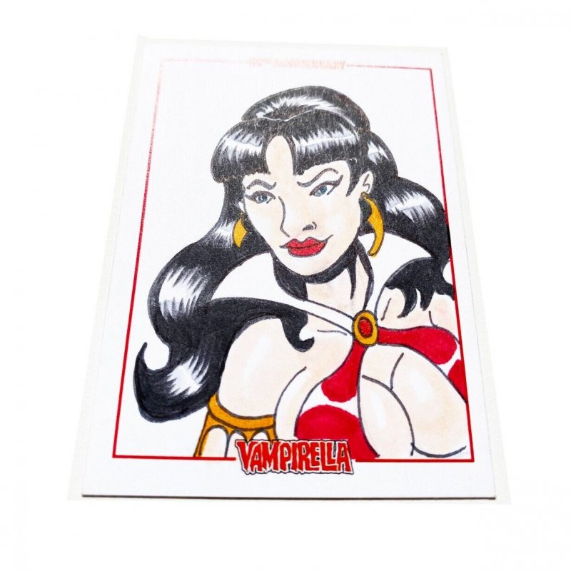 Vampirella 50Th Anniversary Sketch Card By Wilson Ramos Jr Dynamite (I)