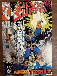 Silver Surfer #55 VF+ Thanos Infinity Gauntlet Crossover (Marvel Comics 1991)