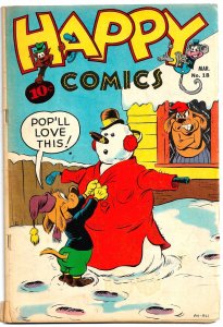 HAPPY COMICS #18 (Mar 49) 5.0 VG/FN  Jack Bradbury!  Dan Gordon!  Al Hubbard!