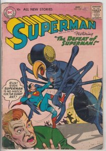 Superman #110 Jan-57 VG Affordable-Grade The Defeat Of Superman! Covell CERT