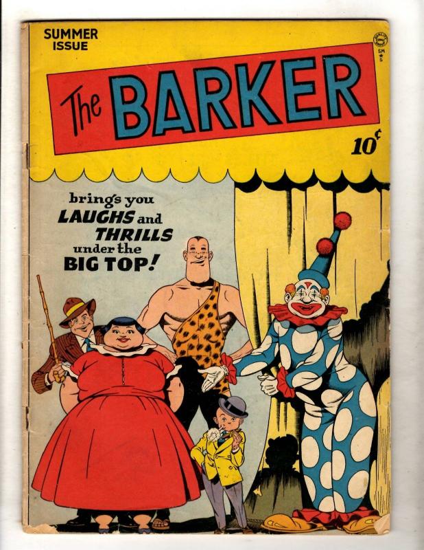 The Barker # 4 FN Golden Age Comic Book Circus Clowns Strongman Big Top JL15