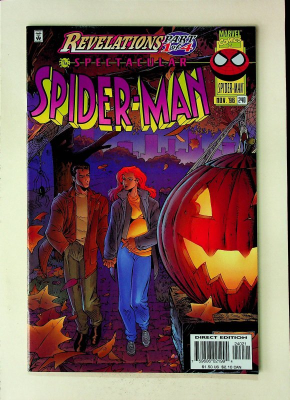 The Spectacular Spider-Man #240 Direct Edition - Halloween Cover (1996) - NM