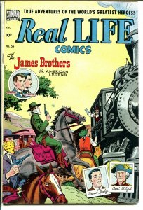 Real Life #55 1951-Standard-frank & Jesse James-Alex Schomburg-Severin-Elder-FN-
