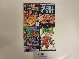 4 Icon Comics #35 WildCATS #2 Trinity Angels #1 Turok #2 Secret Service 66 TJ19