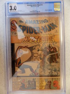 AMAZING SPIDER-MAN # 13 CGC 3.0. 1ST MYSTERIO HOT BOOK