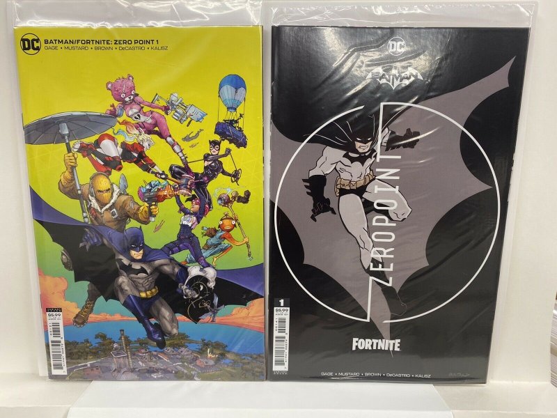 BATMAN FORTNITE ZERO POINT #1 COVER B + PREMIUM VARIANT SEALED W/ CODE DC COMIC