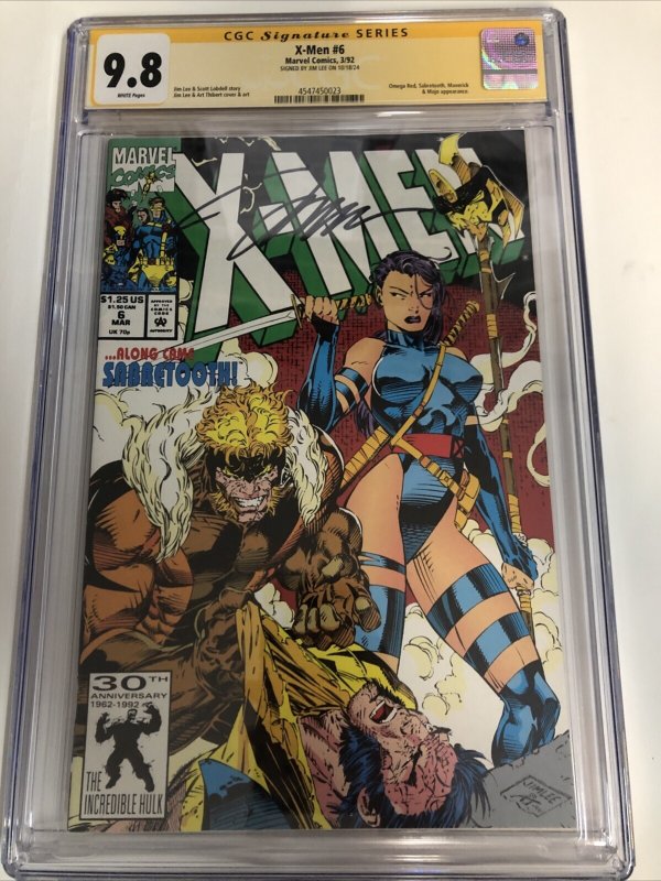 X-Men (1992) # 6 (CGC SS 9.8) Signed Jim Lee  * Marvel comics  * Lobdell