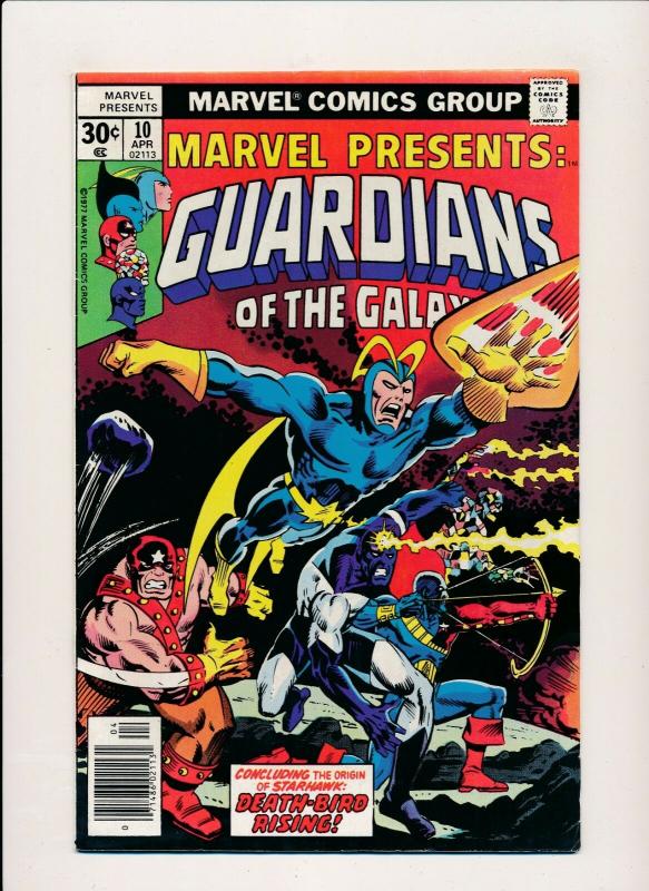 Marvel Presents GUARDIANS OF THE GALAXY #10 April 1977 FINE (PF385) 